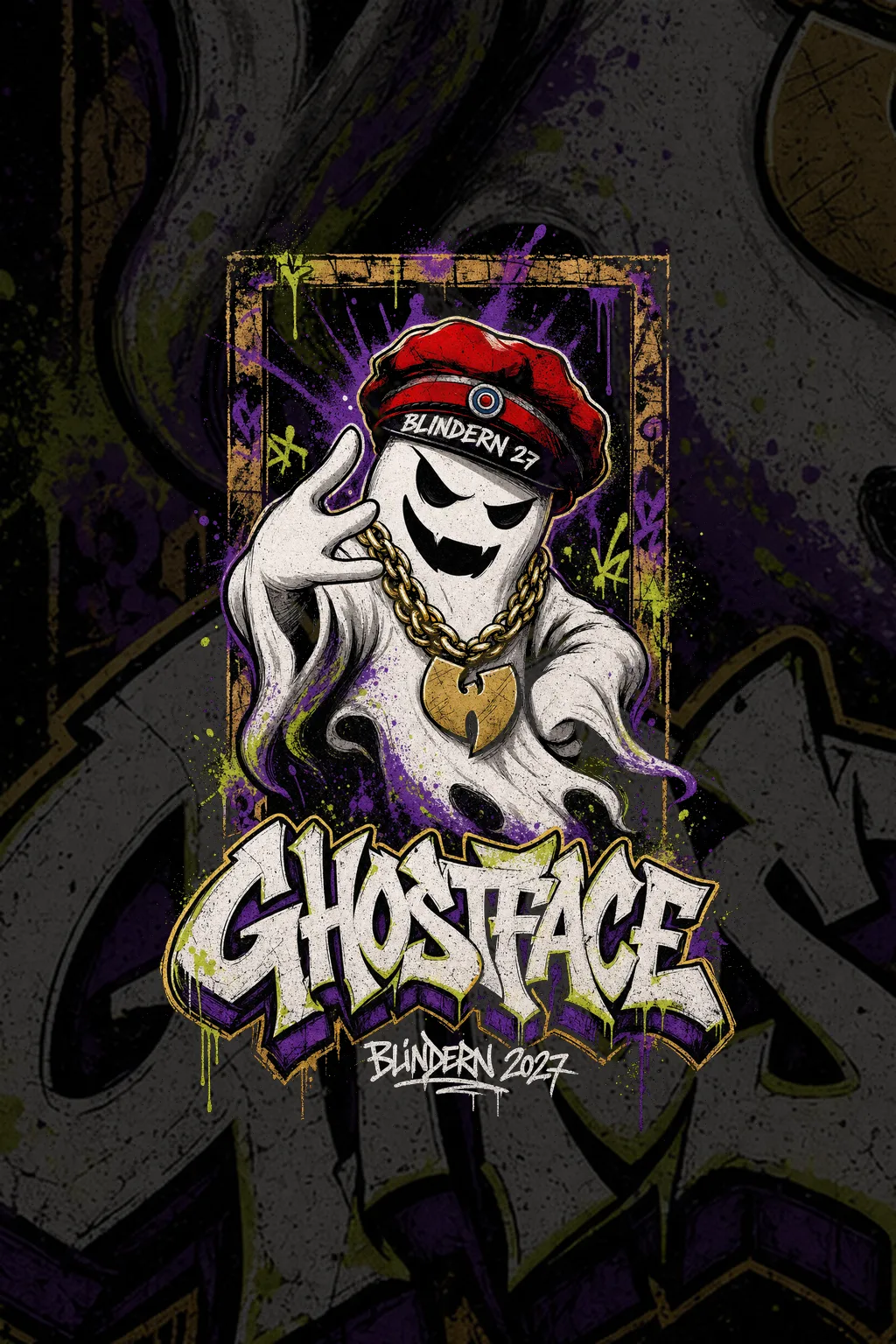 Russelogo «Ghostface» i graffiti-stil