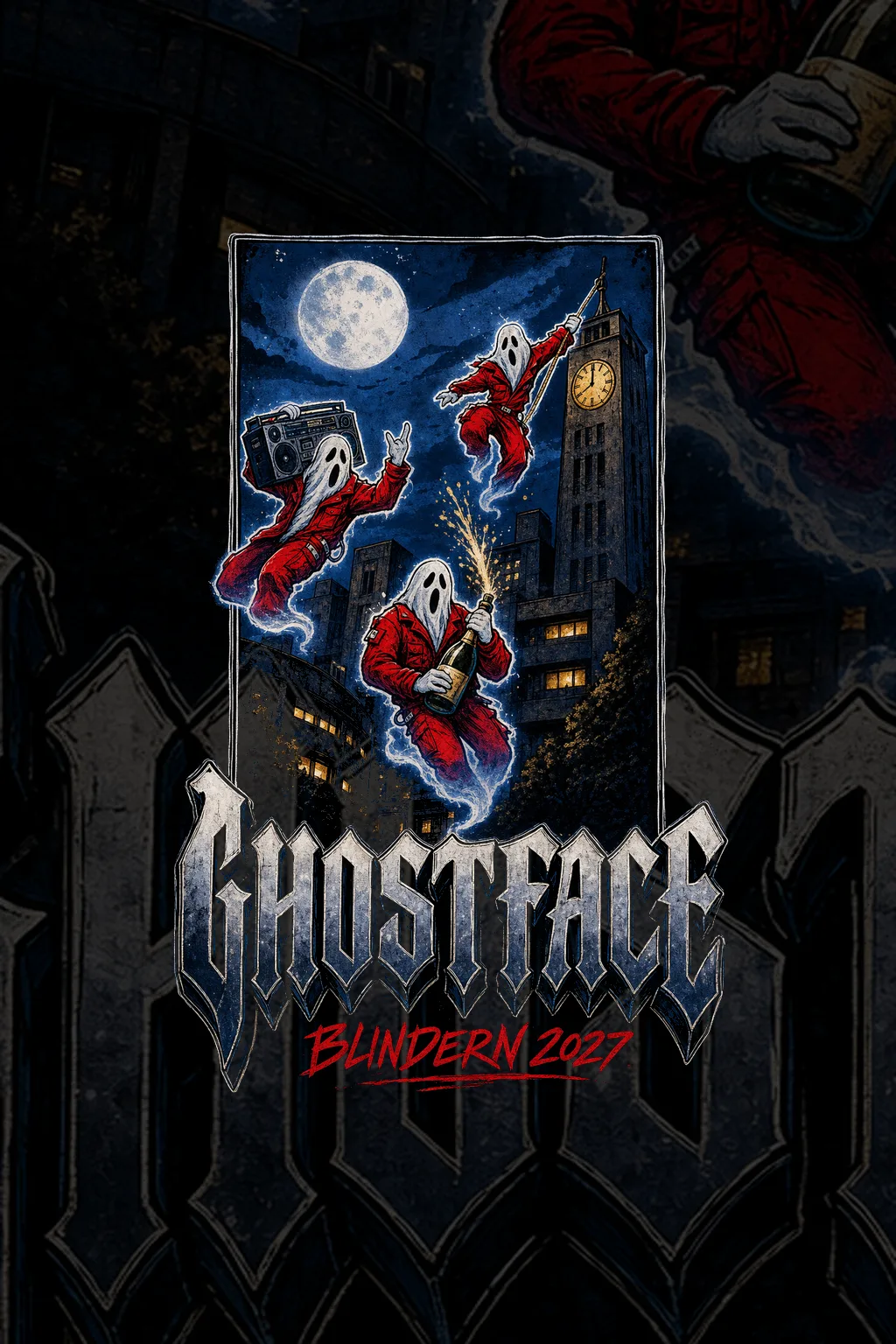 Russelogo «Ghostface» med nattmotiv